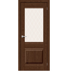 Межкомнатная дверь с экошпоном Прима-3 Brown Dreamline/White Сrystal
